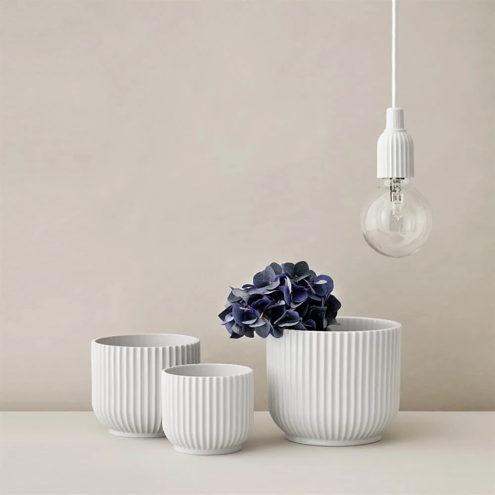 Lyngby 植木鉢 ホワイト, Ø18,9 cm Lyngby Porcelæn | リュンビューポーセリン