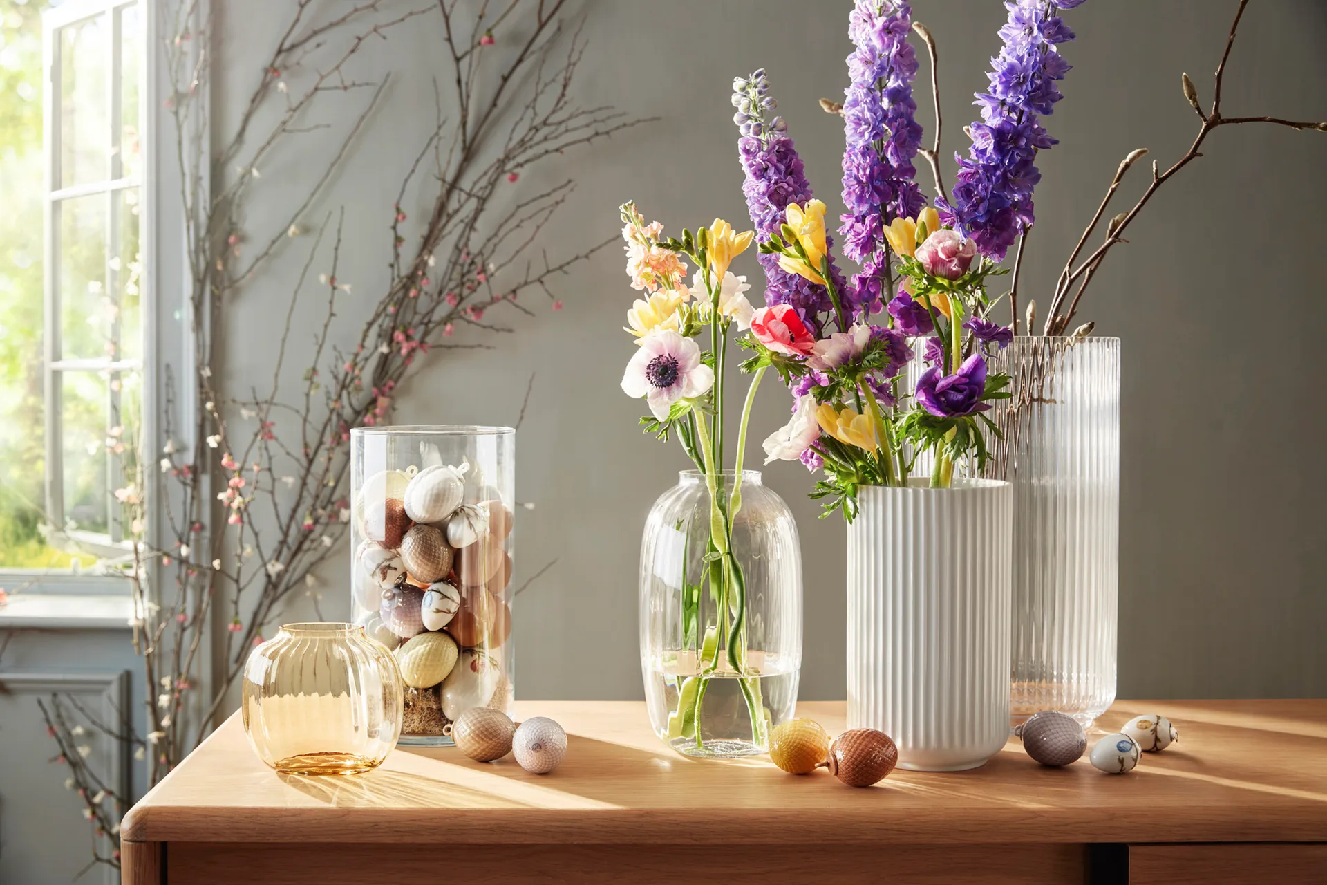 Lyngby 花瓶 ガラス クリア, 38 cm Lyngby Porcelæn | リュンビューポーセリン