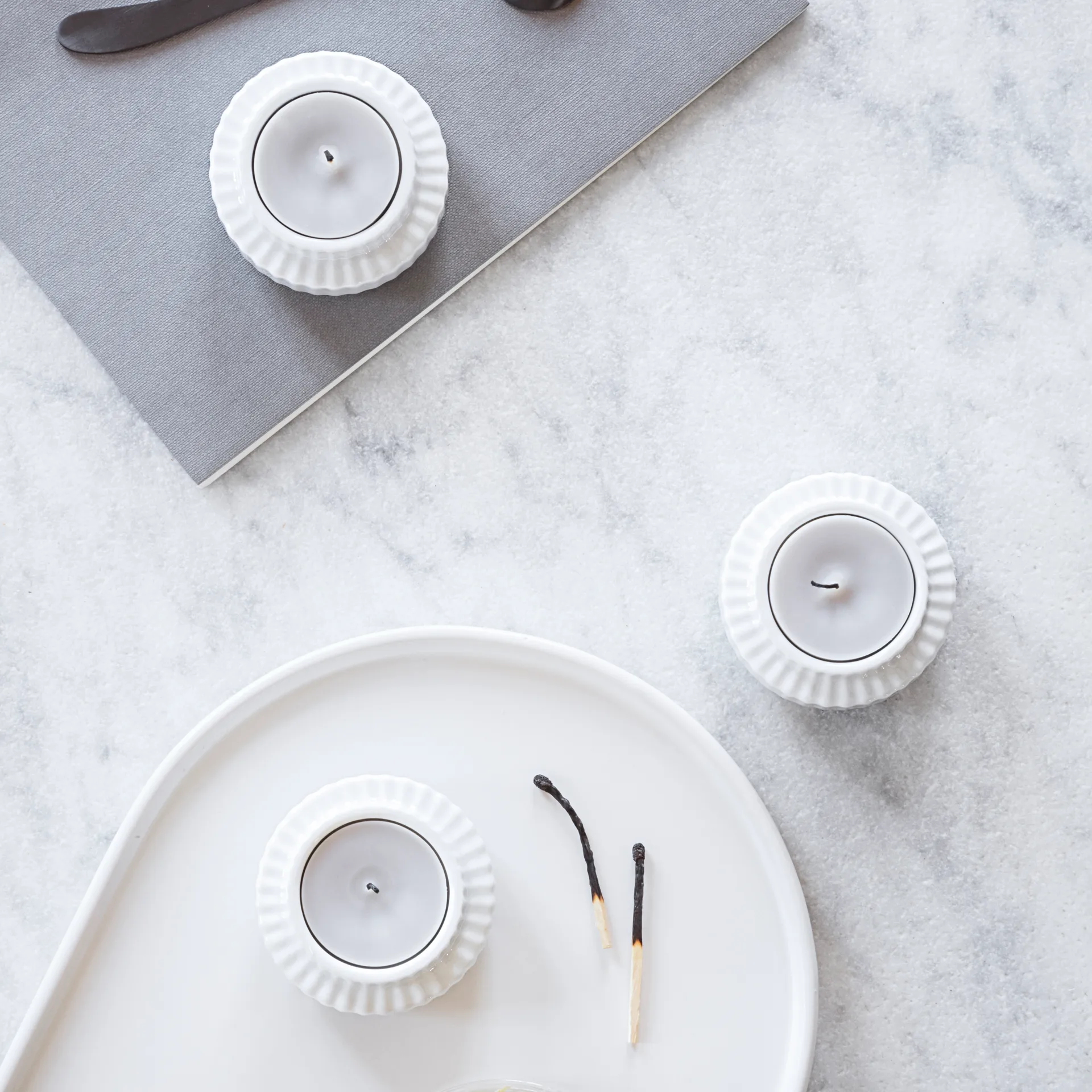 Lyngby ランタン Ø 6.5 cm 2パック, white Lyngby Porcelæn | リュンビューポーセリン