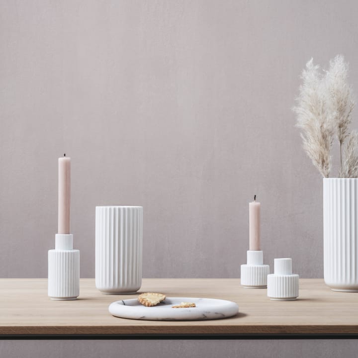 Lyngby 花瓶 キャンドル ホルダー ホワイト - 7 cm - Lyngby Porcelæn | リ�ュンビューポーセリン