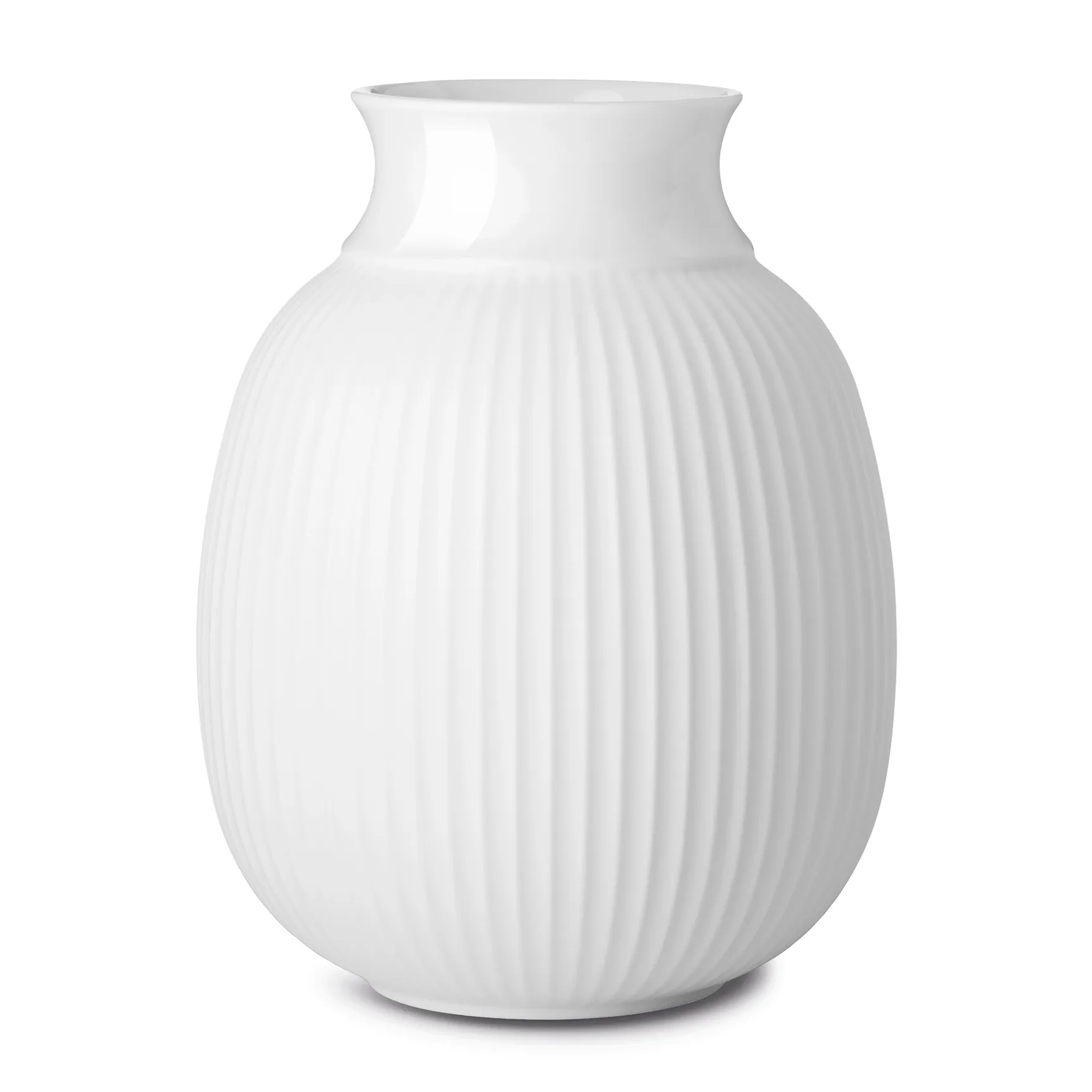 Lyngby Curve 花瓶 12 cm, White Lyngby Porcelæn | リュンビューポーセリン