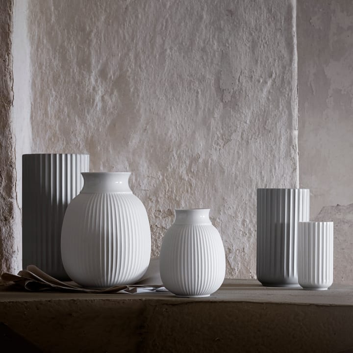 Lyngby Curve 花瓶 12 cm, White Lyngby Porcelæn | リュンビューポーセリン