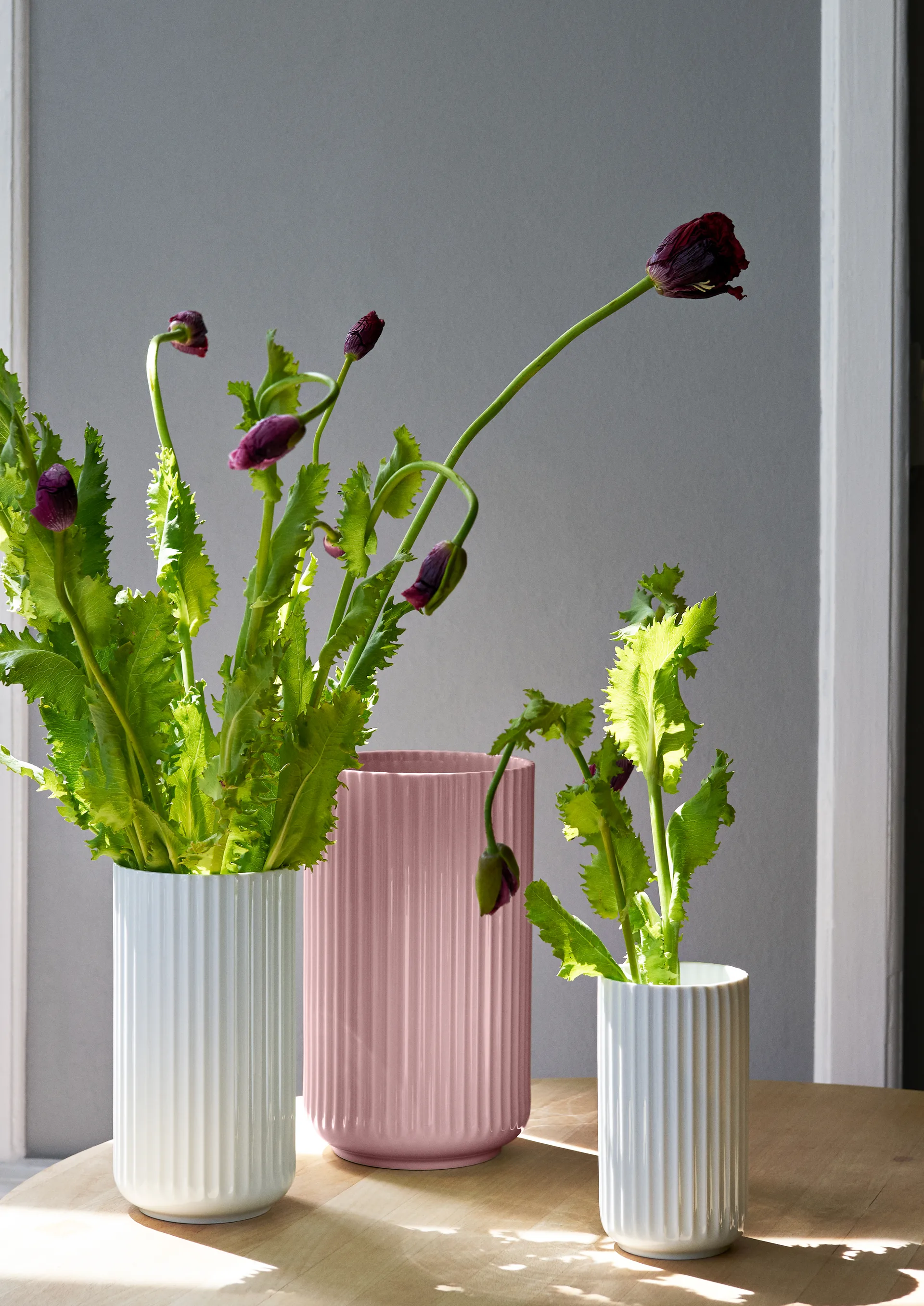 Lyngby 花瓶, Pink, 25 cm Lyngby Porcelæn | リュンビューポーセリン