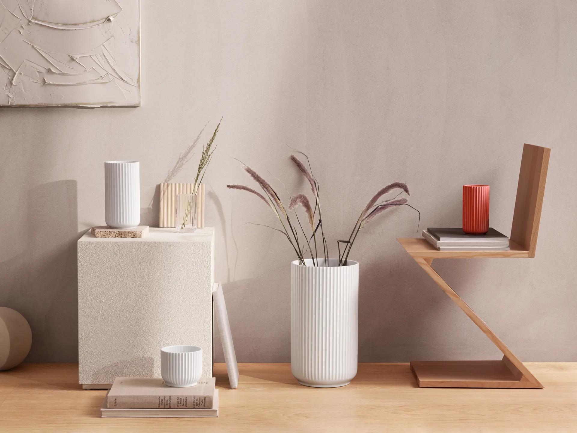 Lyngby 花瓶, Red, 15.5 cm Lyngby Porcelæn | リュンビューポーセリン