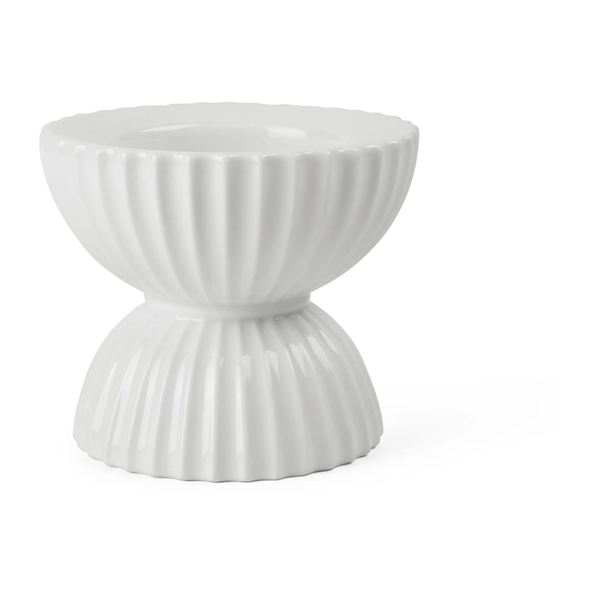 Lyngby Tura ブロックキャンドルホルダー Ø11.5 cm, White Lyngby Porcelæn | リュンビューポーセリン