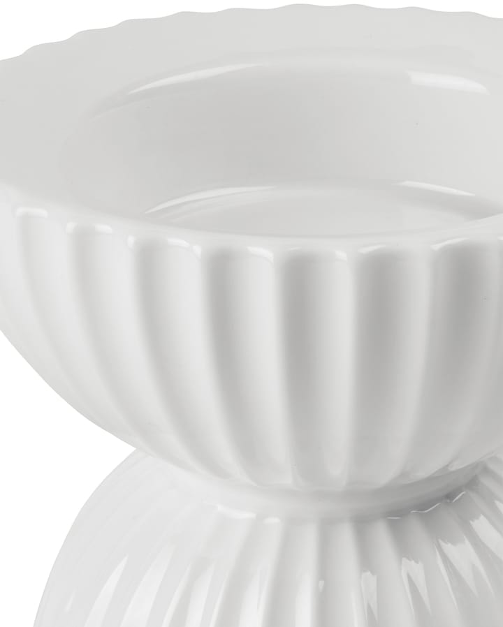 Lyngby Tura ブロックキャンドルホルダー Ø11.5 cm, White Lyngby Porcelæn | リュンビューポーセリン