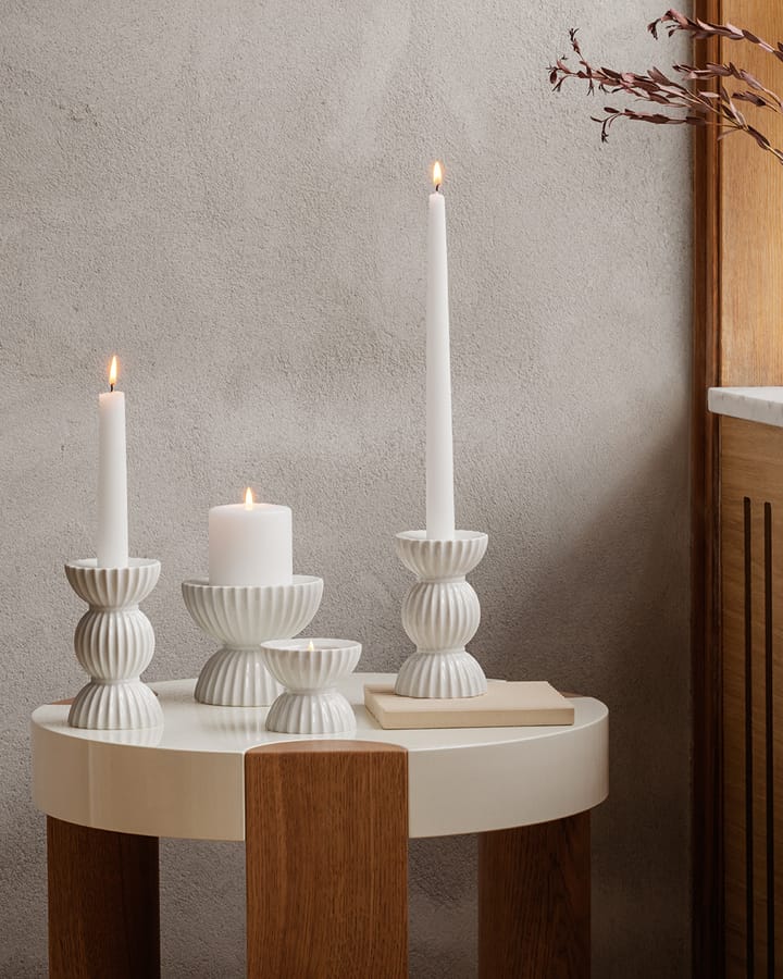 Lyngby Tura キャンドルホルダー 14 cm, White Lyngby Porcelæn | リュンビューポーセリン