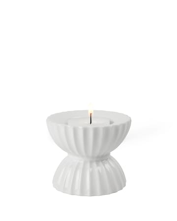 Lyngby Tura ティーライトホルダー Ø8 cm - White - Lyngby Porcelæn | リュンビューポーセリン