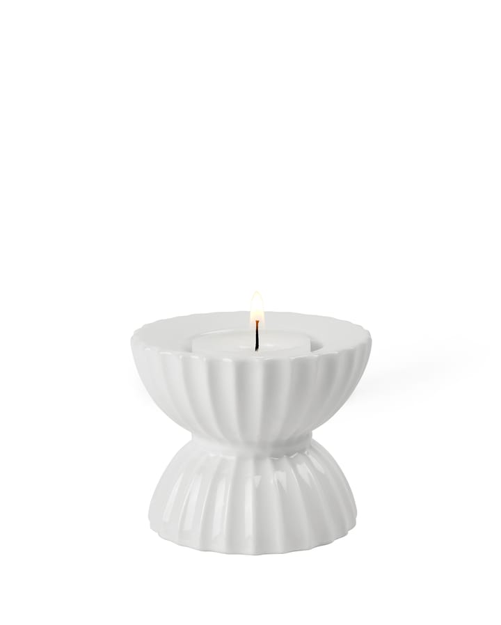 Lyngby Tura ティーライトホルダー Ø8 cm, White Lyngby Porcelæn | リュンビューポーセリン