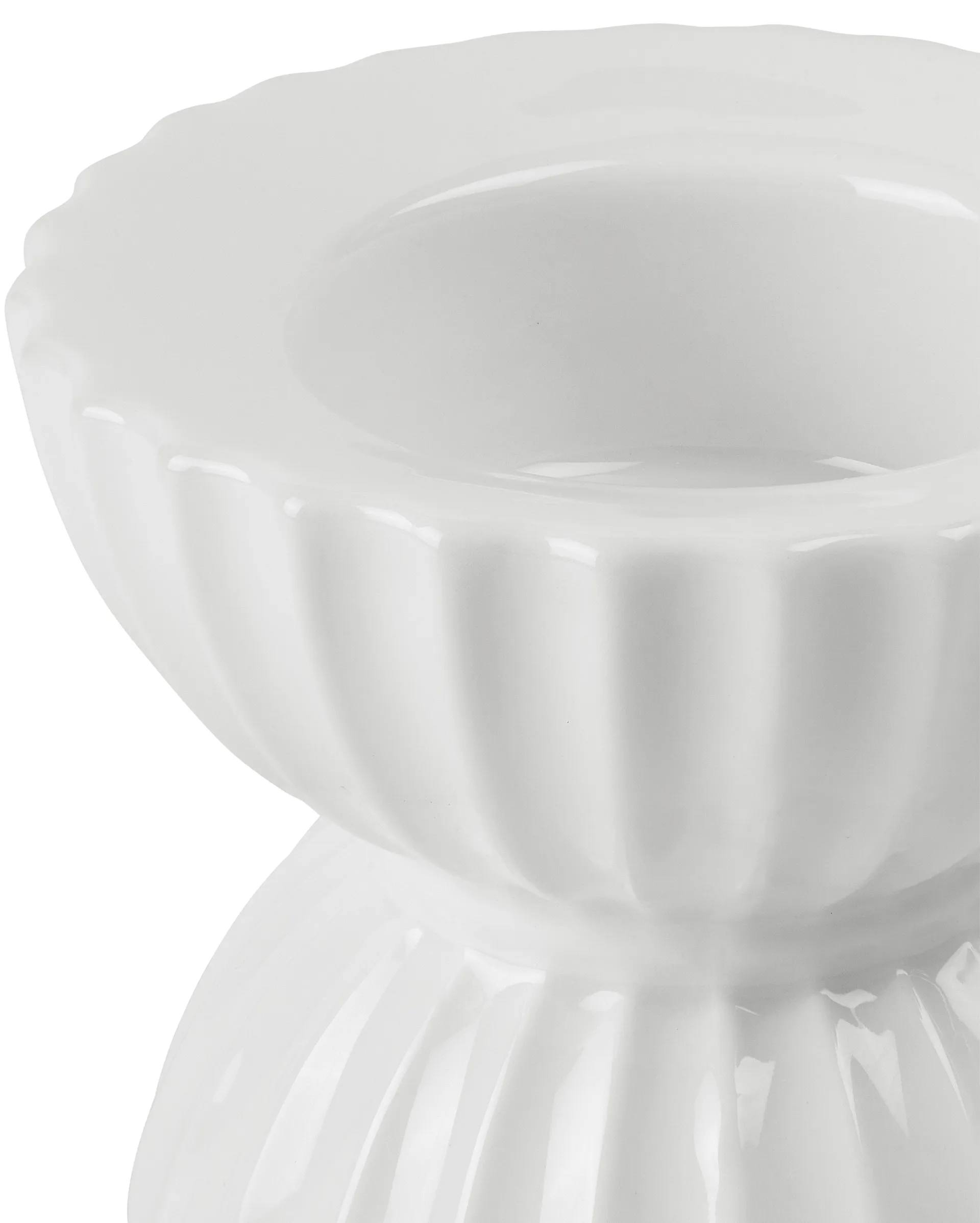 Lyngby Tura ティーライトホルダー Ø8 cm, White Lyngby Porcelæn | リュンビューポーセリン