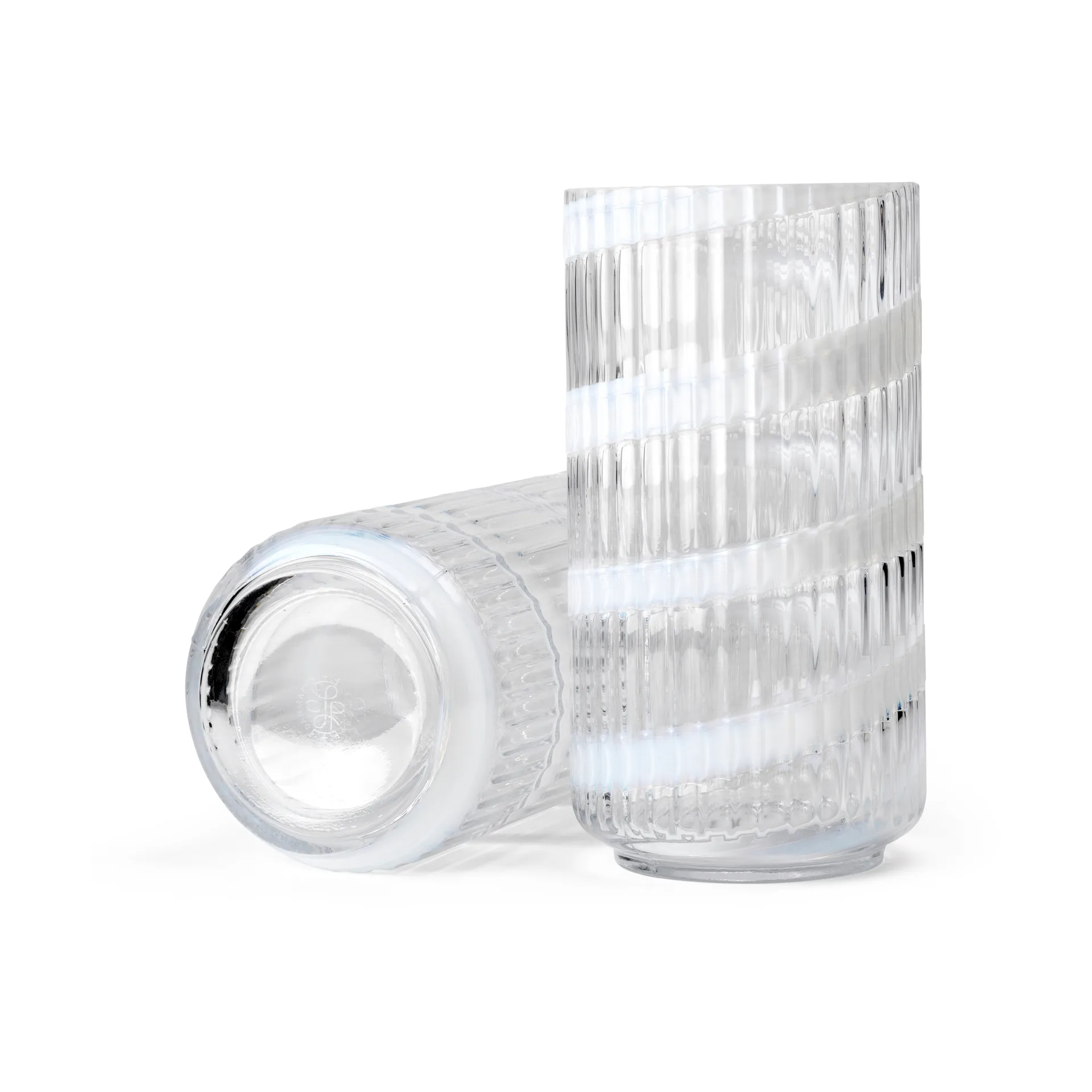 Lyngby 花瓶, White swirl, 20.5 cm Lyngby Porcelæn | リュンビューポーセリン