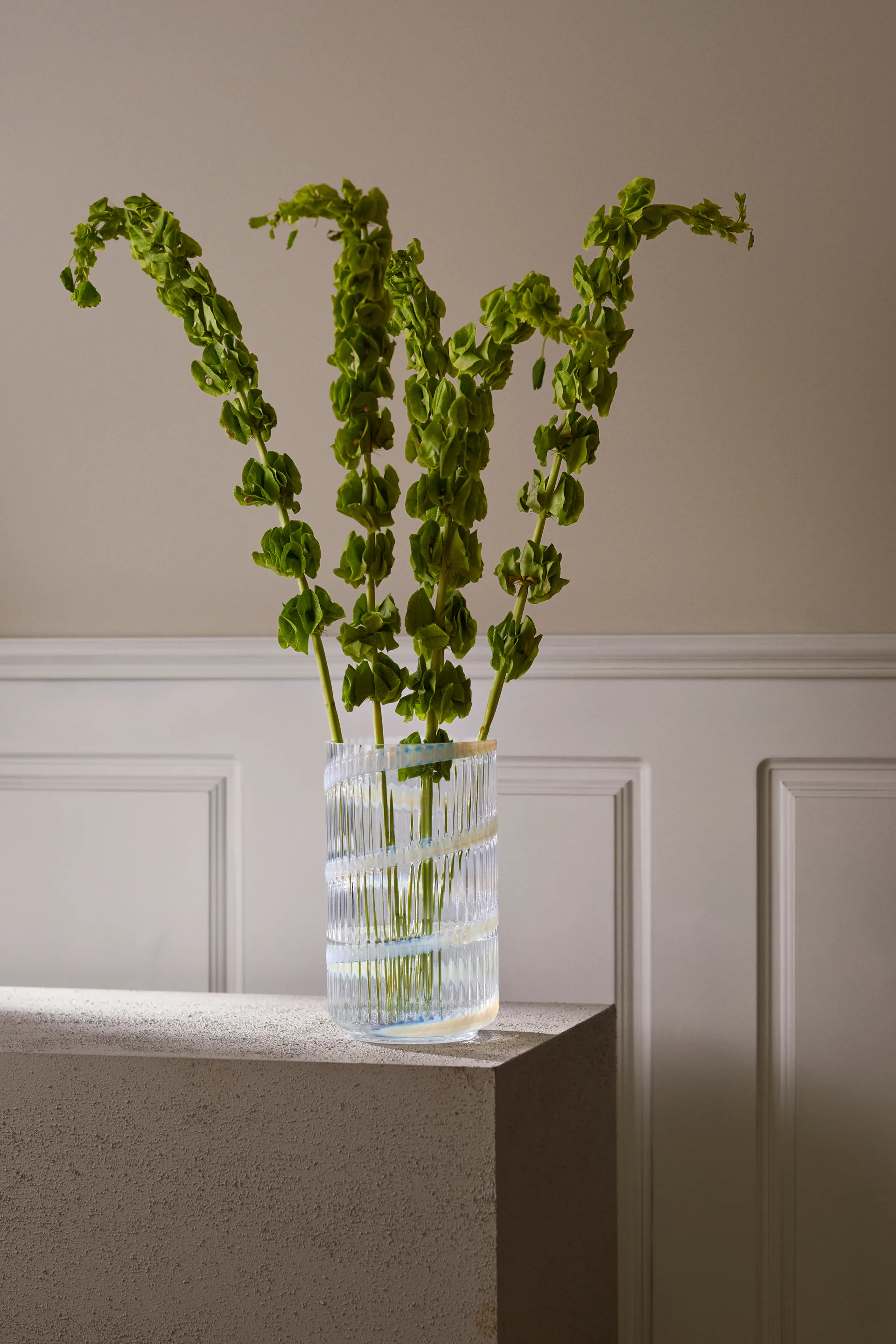 Lyngby 花瓶, White swirl, 20.5 cm Lyngby Porcelæn | リュンビューポーセリン