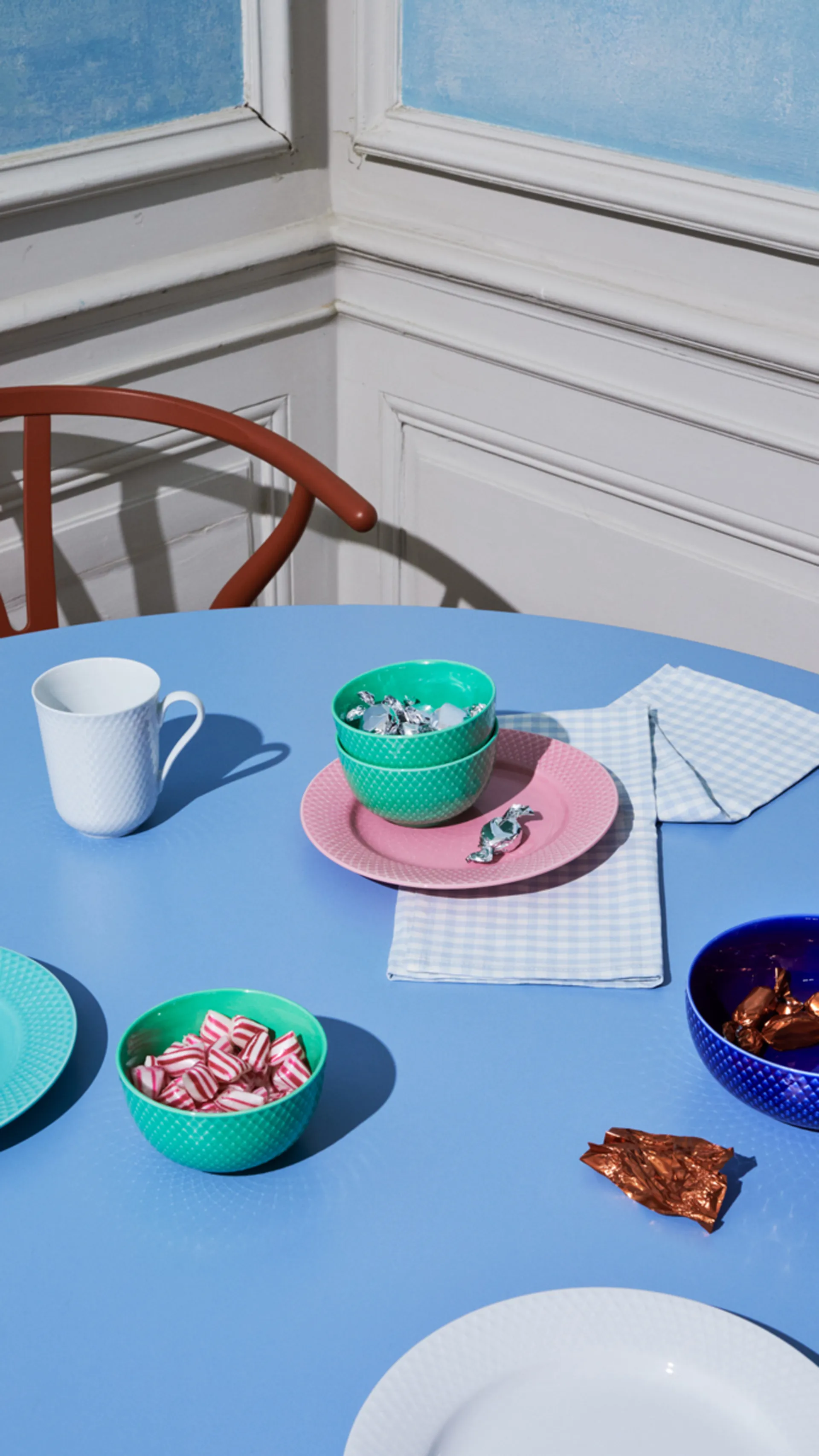 Rhombe ボウル Ø15.5 cm, Dark blue Lyngby Porcelæn | リュンビューポーセリン