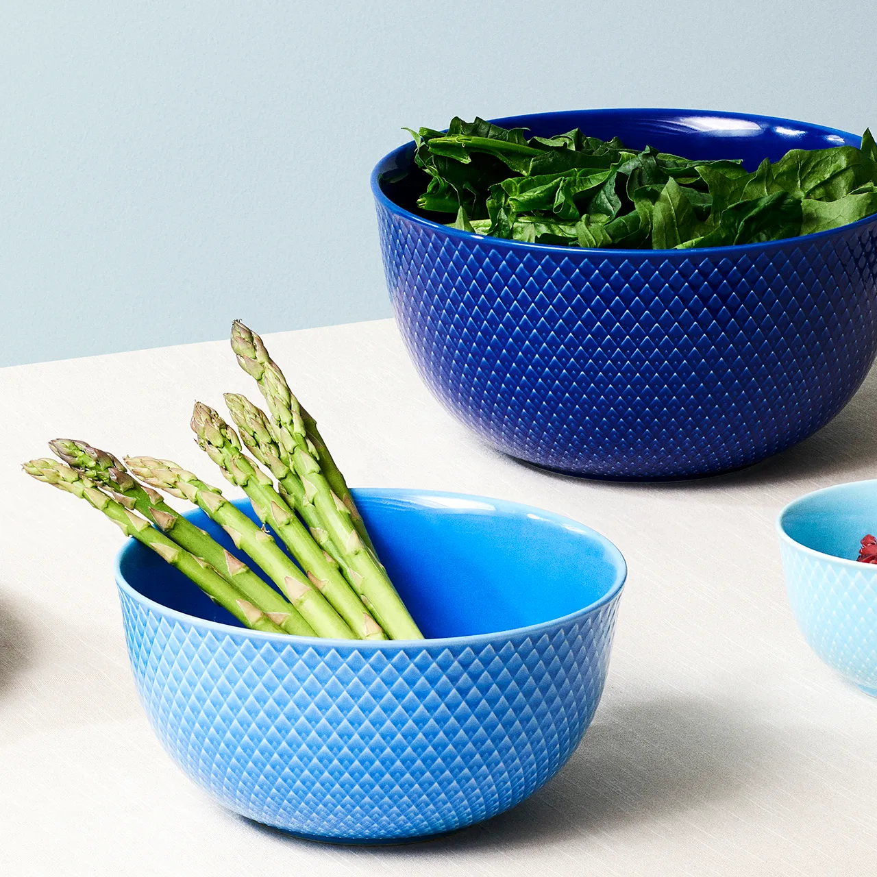 Rhombe サービングボウル Ø17.5 cm, blue Lyngby Porcelæn | リュンビューポーセリン