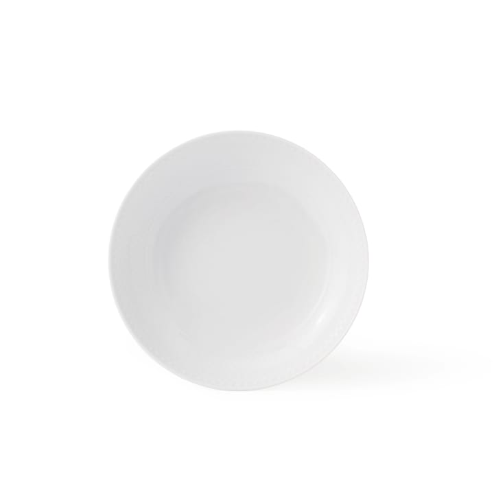 Rhombe ディーププレート ホワイト - Ø 20 cm - Lyngby Porcelæn | リュンビューポーセリン