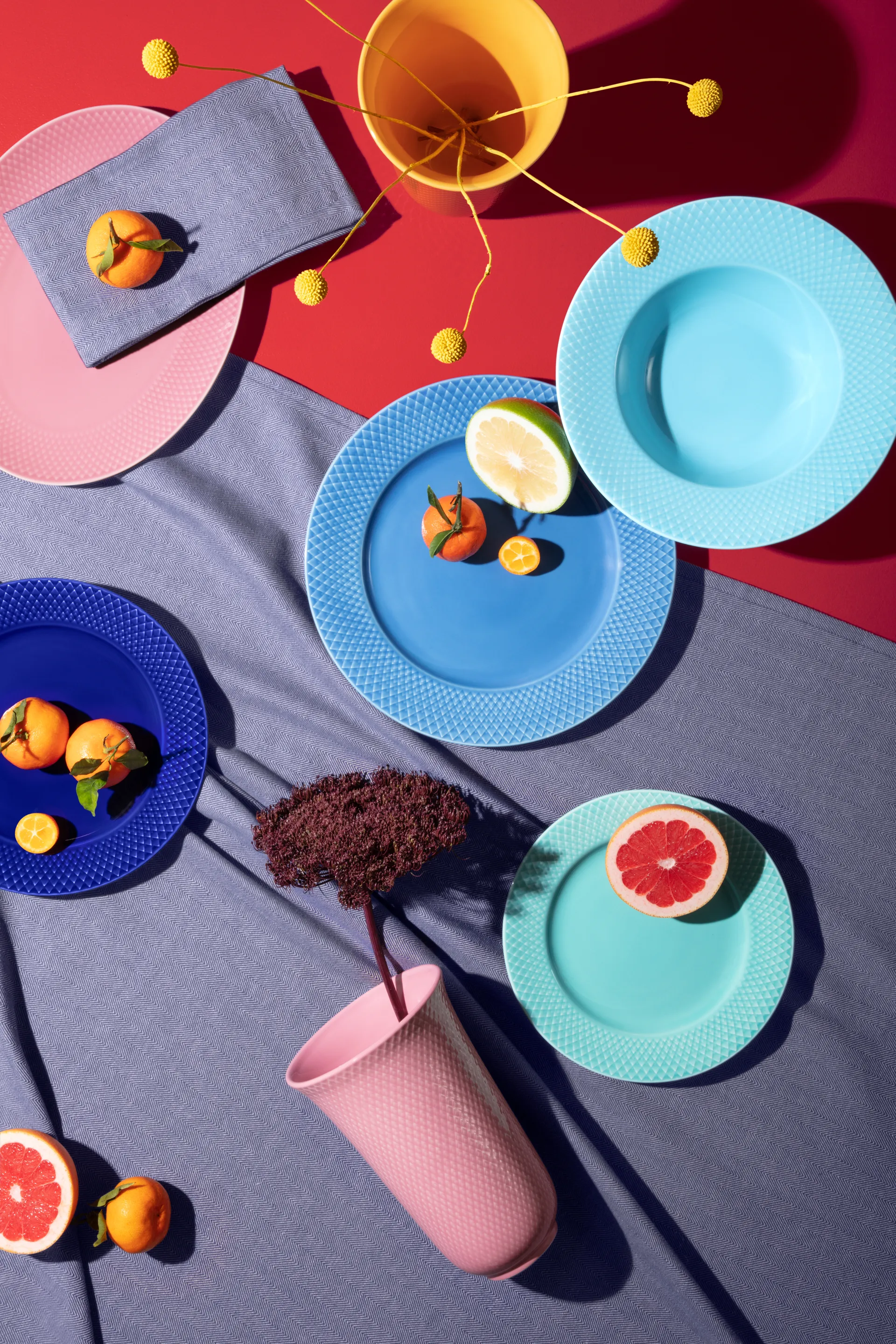 Rhombe プレート Ø21 cm, Aqua Lyngby Porcelæn | リュンビューポーセリン