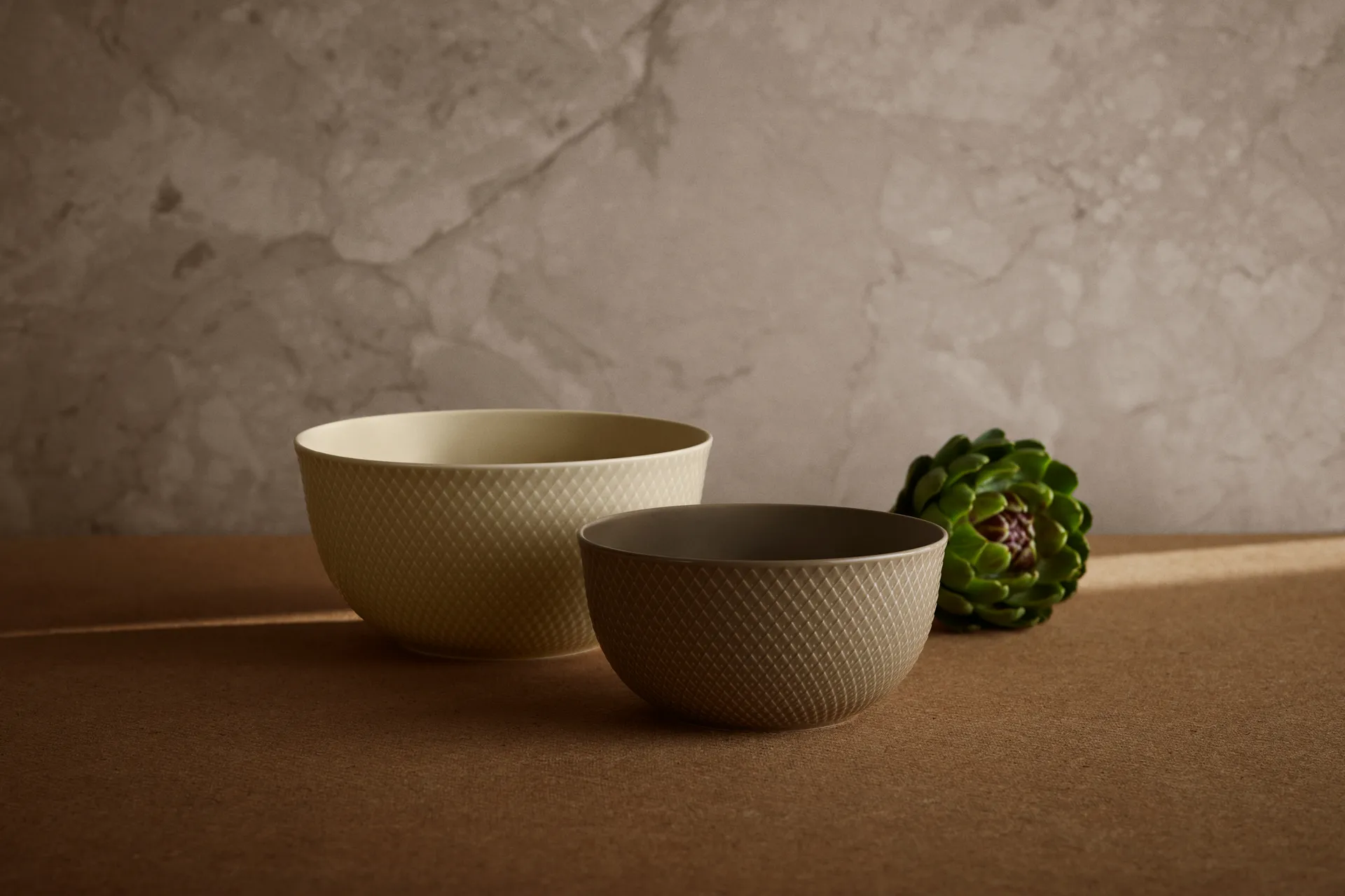 Rhombe サービングボウル Ø22 cm, Marble Lyngby Porcelæn | リュンビューポーセリン