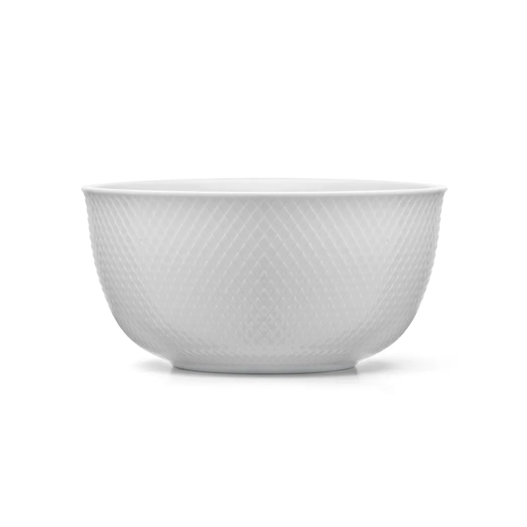 Rhombe サービングボウル Ø22 cm, white Lyngby Porcelæn | リュンビューポーセリン