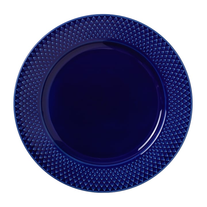 Rhombe プレート Ø23 cm - Dark blue - Lyngby Porcelæn | リュンビューポーセリン