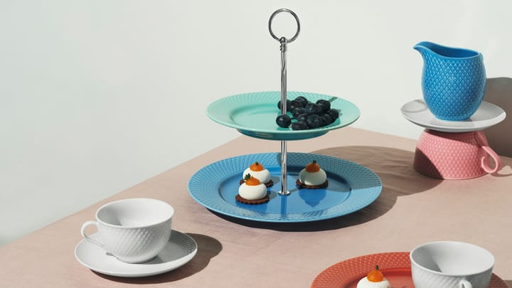Rhombe ティーカップ & ソーサー 24 cl, White Lyngby Porcelæn | リュンビューポーセリン