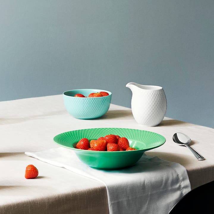 Rhombe ディーププレート グリーン, 24.5 cm Lyngby Porcelæn | リュンビューポーセリン