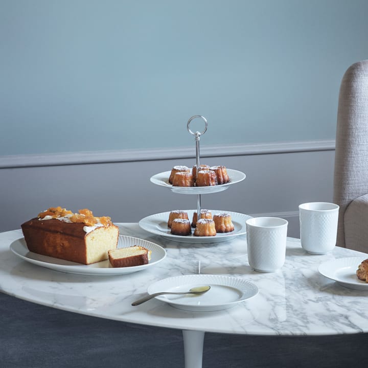 Rhombe ケーキ ディッシュ Ø 27 cm, white Lyngby Porcelæn | リュンビューポーセリン