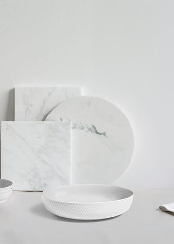 Rhombe サービングボウル Ø28 cm - White - Lyngby Porcelæn | リュンビューポーセリン