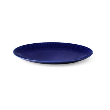 Rhombe オーバル サービングソーサー 35x26,5 cm - Dark blue - Lyngby Porcelæn | リュンビューポーセリン