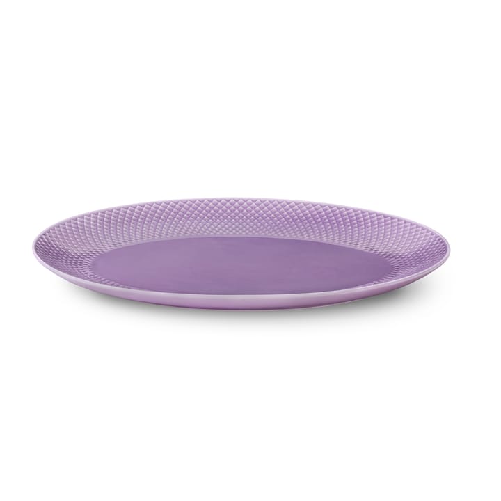 Rhombe オーバル サービングソーサー 35x26,5 cm, light purple Lyngby Porcelæn | リュンビューポーセリン
