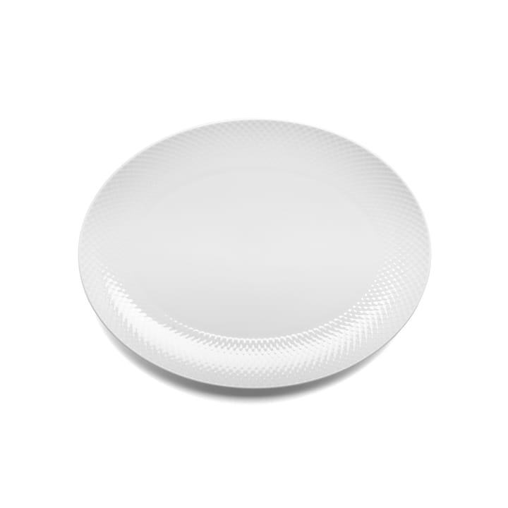 Rhombe オーバル サービングソーサー 35x26,5 cm, white Lyngby Porcelæn | リュンビューポーセリン
