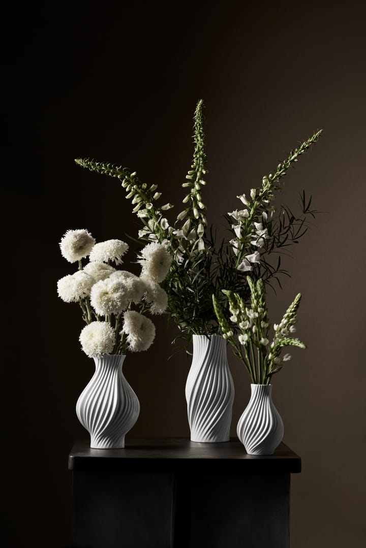 Twist 花瓶 18 cm, White Lyngby Porcelæn | リュンビューポーセリン