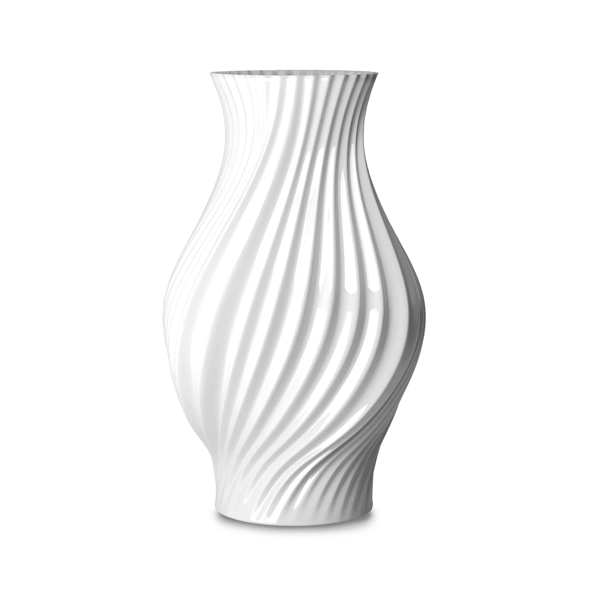 Twist 花瓶 25 cm, White Lyngby Porcelæn | リュンビューポーセリン