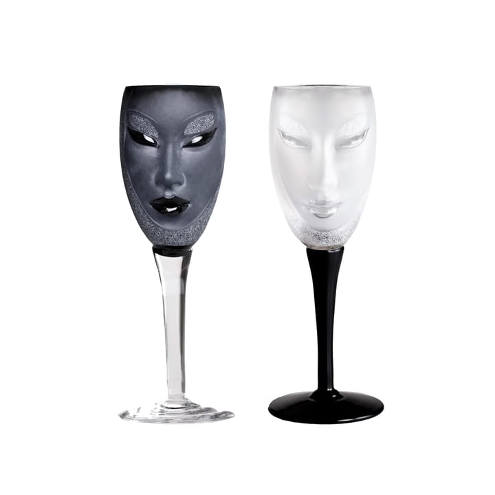 Electra ワイングラス, black Målerås Glasbruk