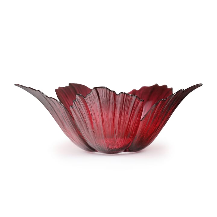 Fleur グラス ボウル red pink, large Ø23 cm Målerås Glasbruk