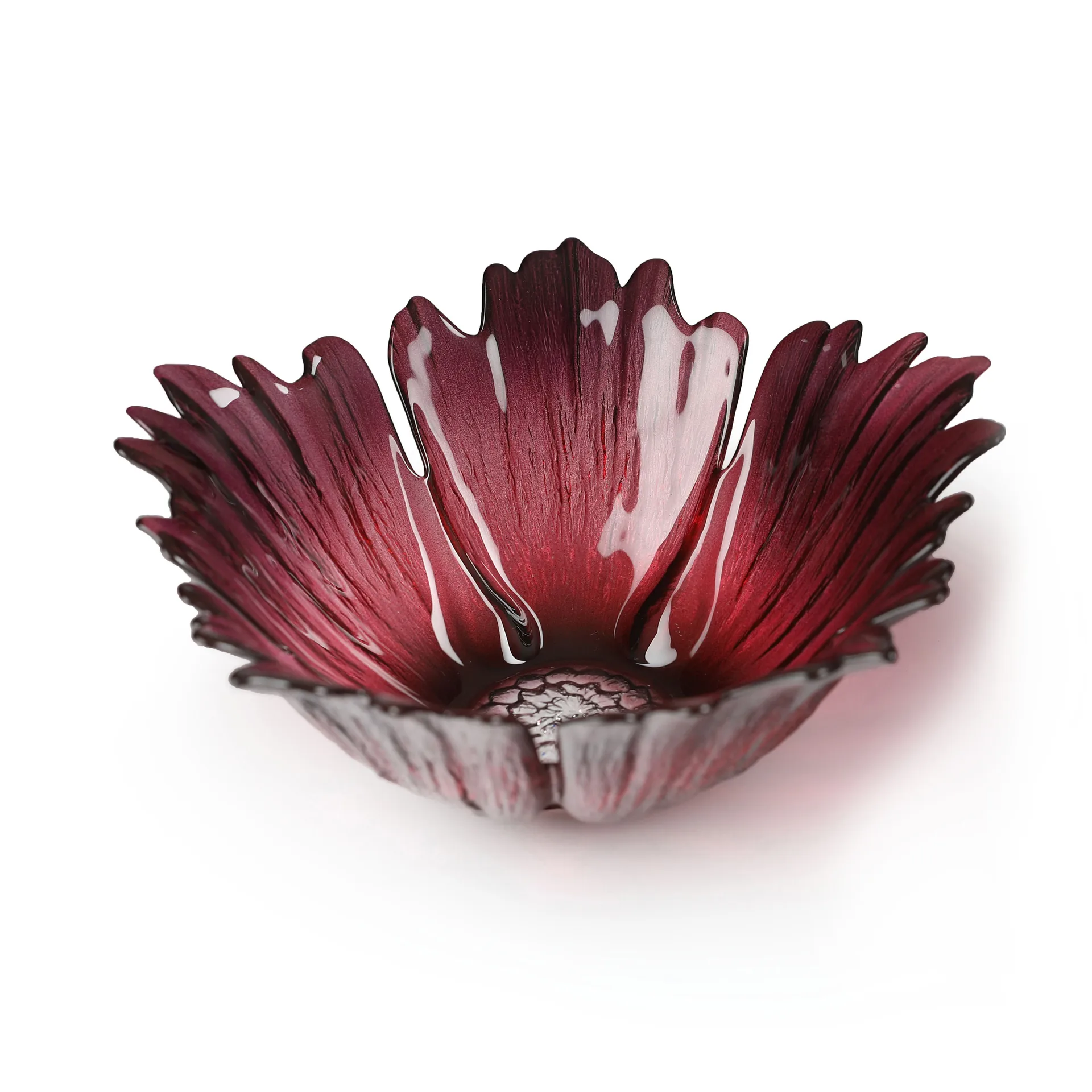 Fleur グラス ボウル red pink, small Ø19 cm Målerås Glasbruk