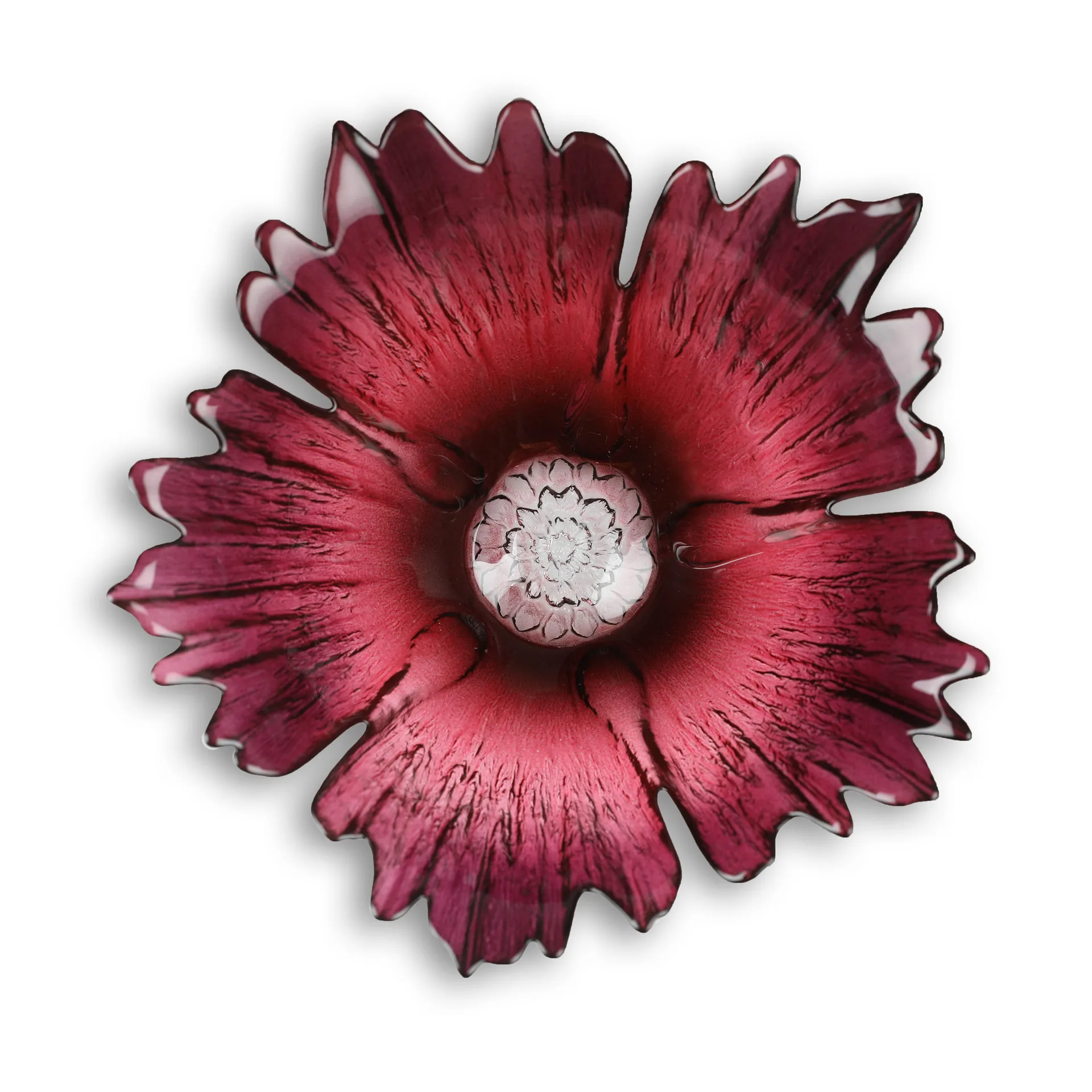 Fleur グラス ボウル red pink, small Ø19 cm Målerås Glasbruk