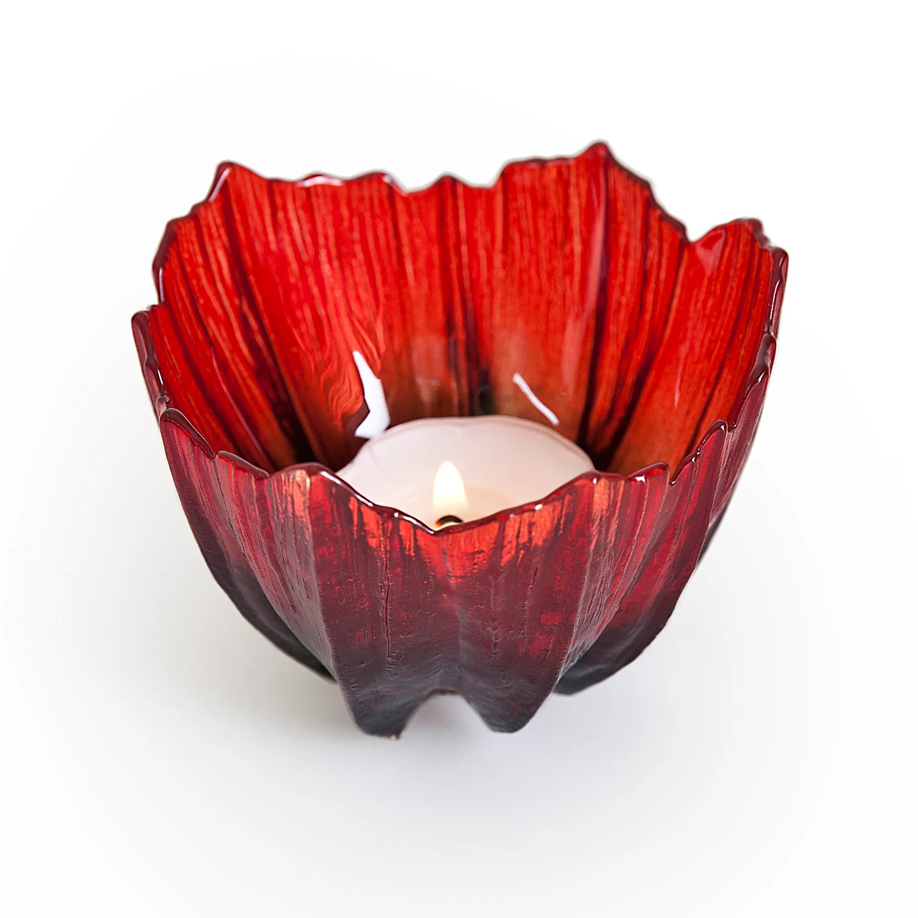 Poppy ランタン, red-black Målerås Glasbruk