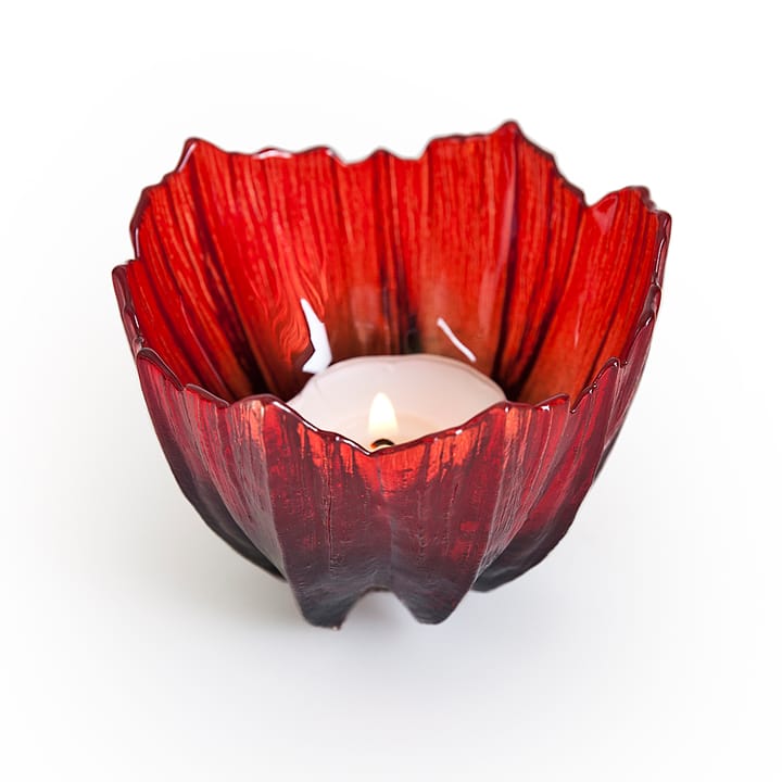 Poppy ランタン - red-black - Målerås Glasbruk