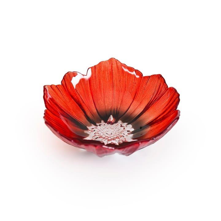 Poppy ボウル スモール - red-black - Målerås Glasbruk