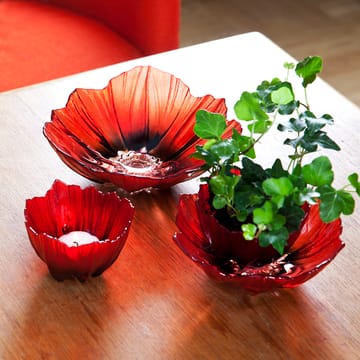 Poppy ボウル ラージ - red-black - Målerås Glasbruk