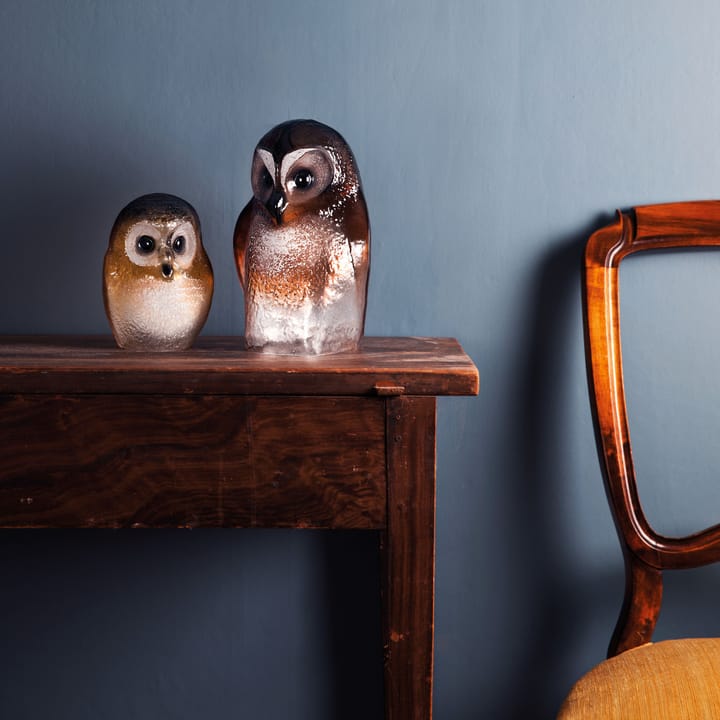 Safari Owl グラス スカルプチュア, Small Målerås Glasbruk