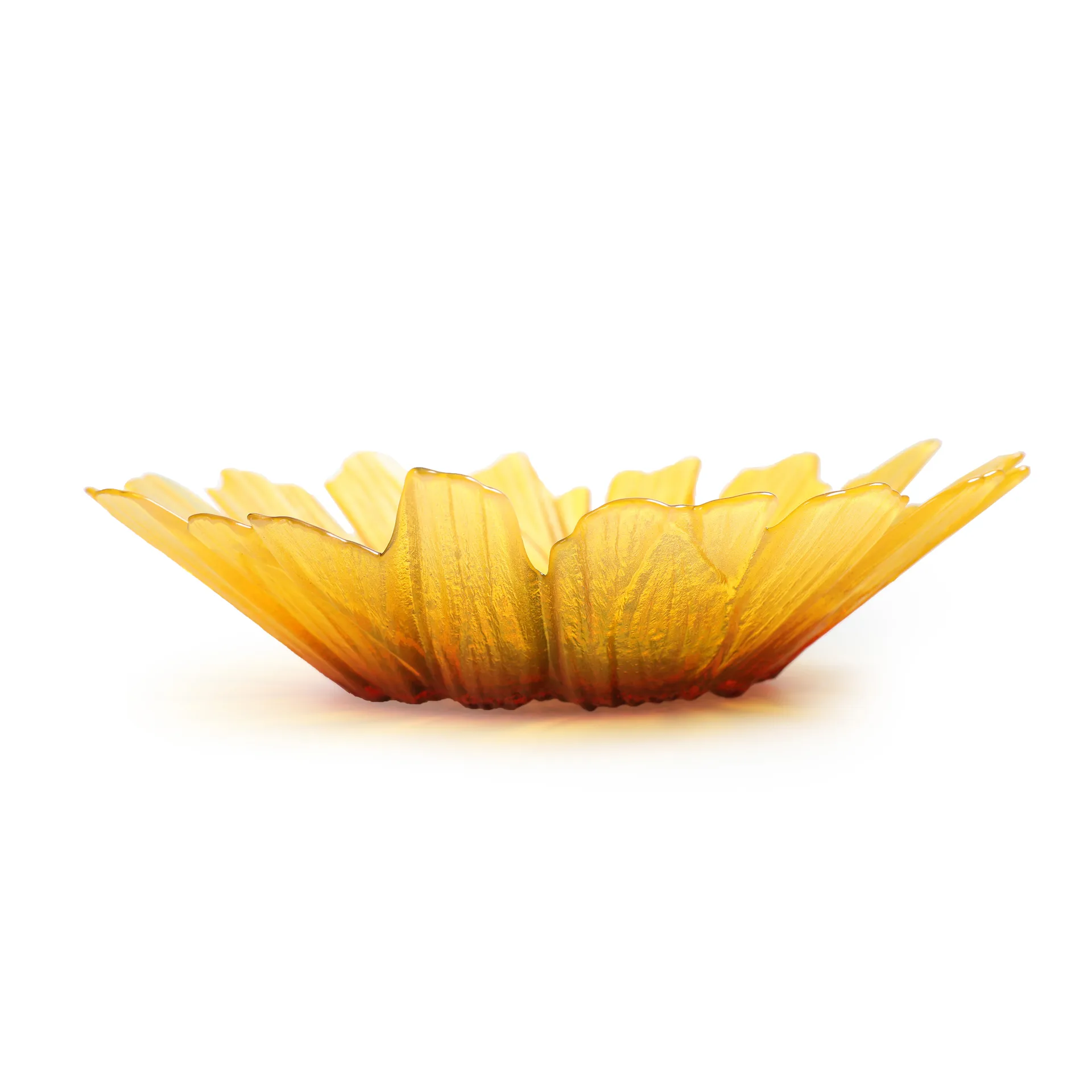 Solros グラスボウル yellow, large Ø34 cm Målerås Glasbruk