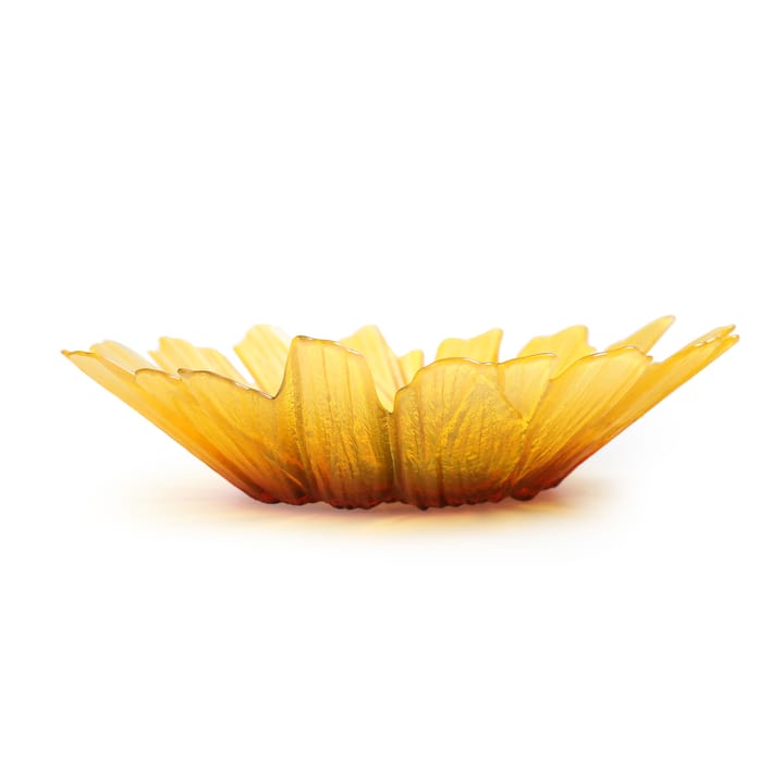 Solros グラスボウル yellow, large Ø34 cm Målerås Glasbruk