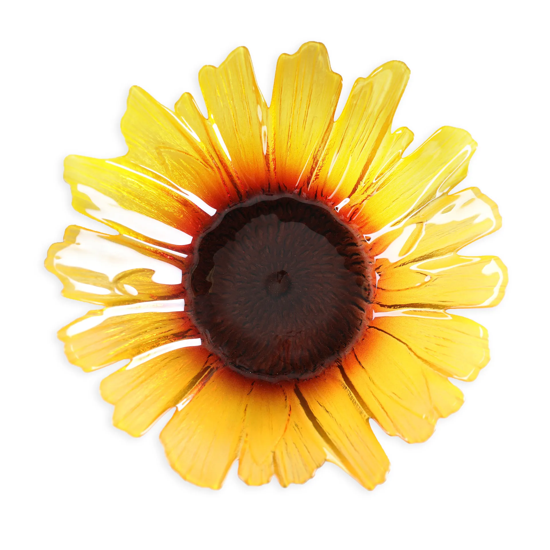 Solros グラスボウル yellow, large Ø34 cm Målerås Glasbruk
