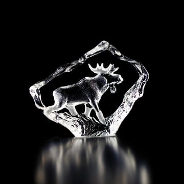 Wildlife Elk Bull グラス スカルプチュア - Mini - Målerås Glasbruk