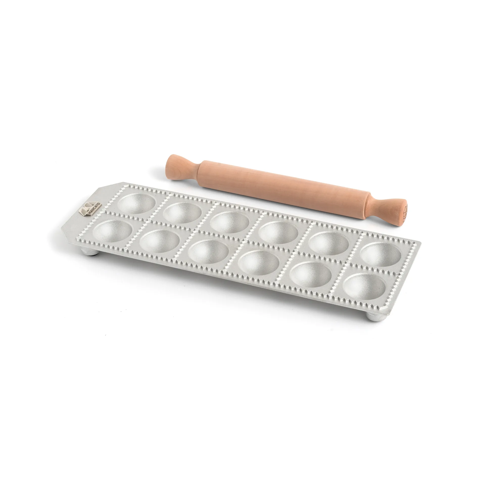 Marcato ラビオリシート&ラウンドラビオリ用ローラー, 12 st Marcato