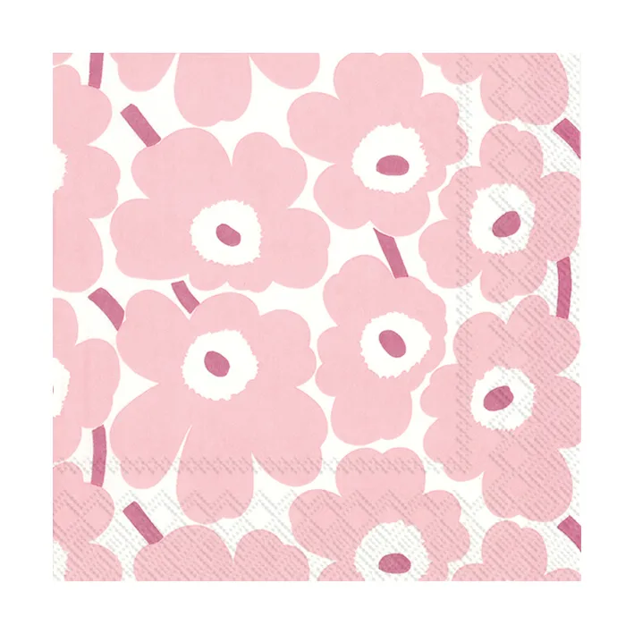 Mini Unikko ナプキン 20枚セット, Light Rose Marimekko | マリメッコ