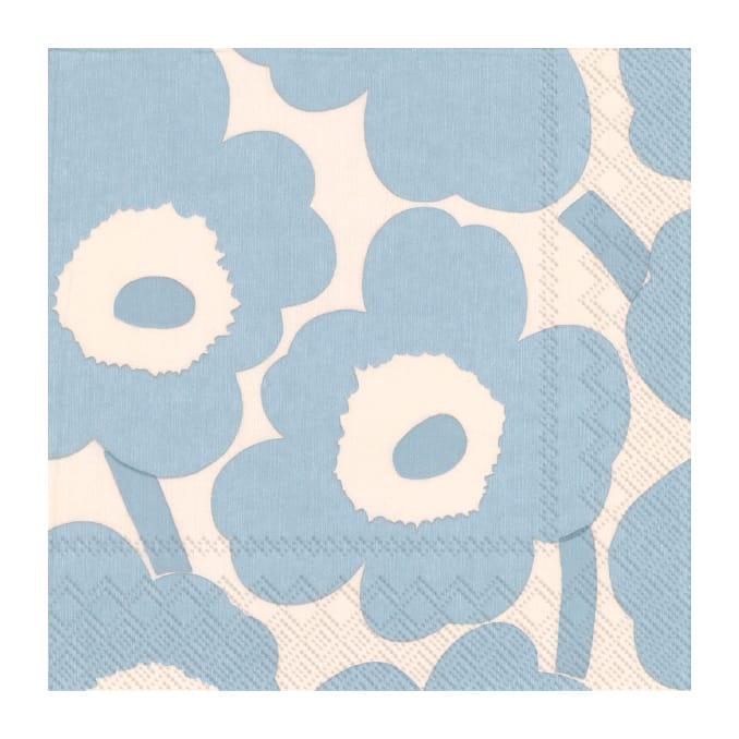 Unikko ナプキン 33x33 cm 20枚セット, Cream light blue Marimekko | マリメッコ