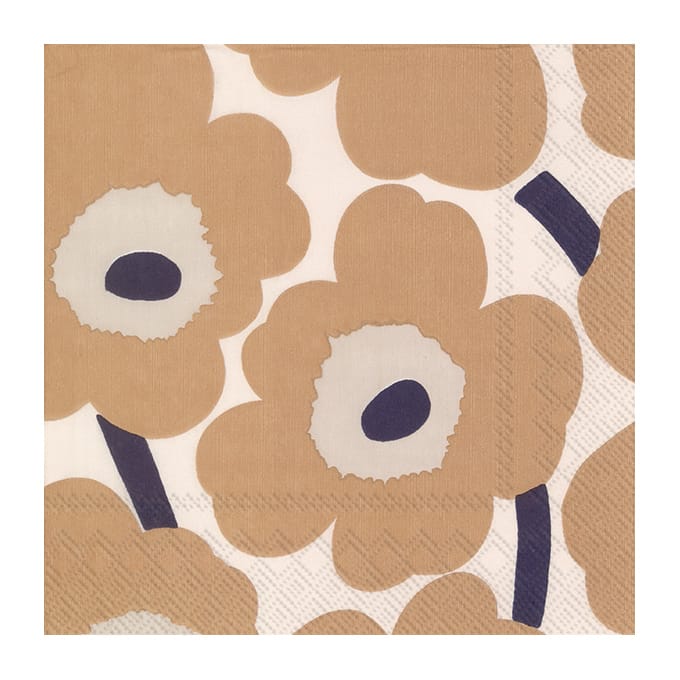 Unikko ナプキン 33x33 cm 20枚セット, Cream linen Marimekko | マリメッコ