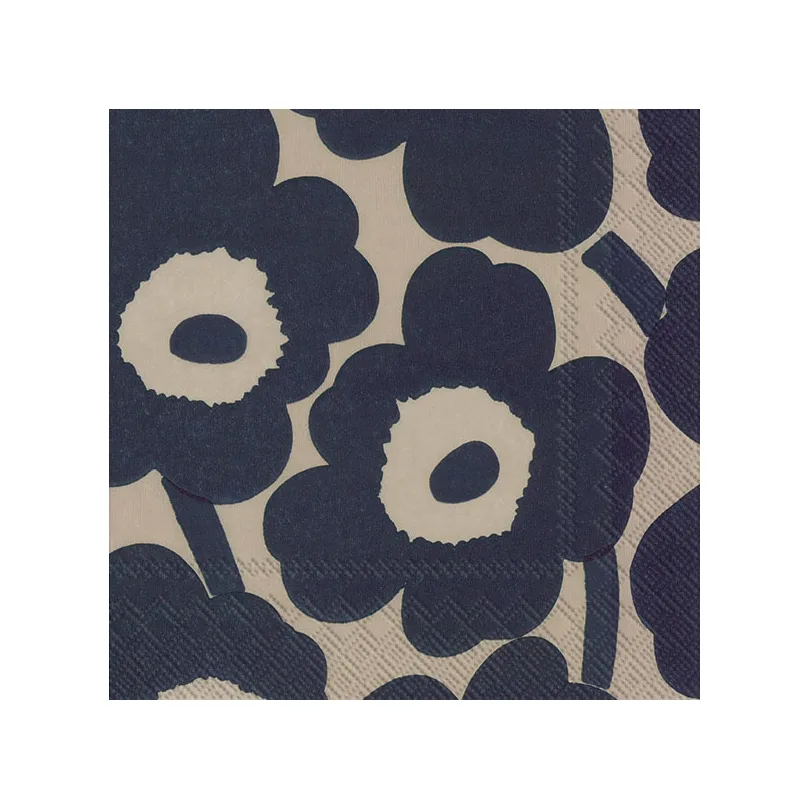 Unikko ナプキン 33x33 cm 20枚セット, linen-blue Marimekko | マリメッコ